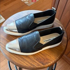 Karl Lagerfeld 🖤 💛 Slip-On Pointy stylish Sneakers real leather size 8.5 euc!